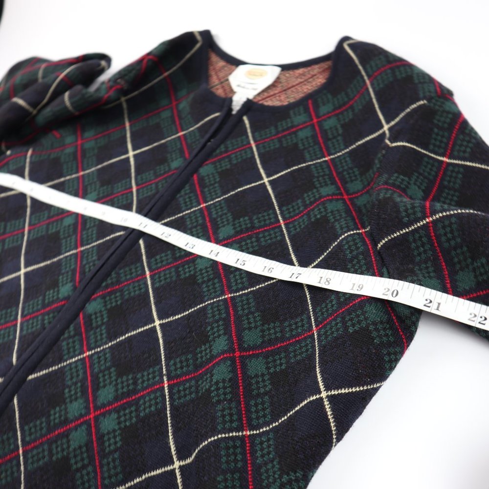 Talbots Women's Argyle Pattern Full Zip Sweater L… - image 7